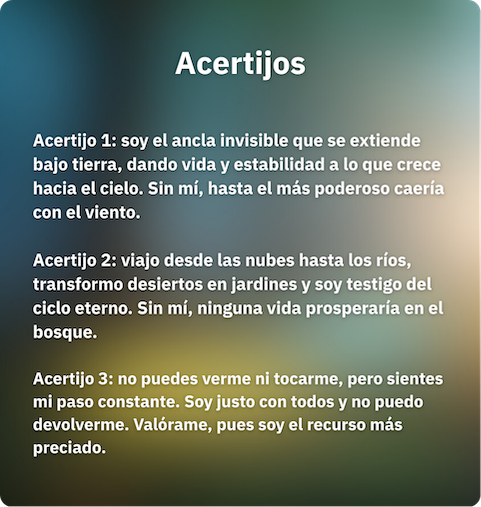 Instrucciones del acertijo