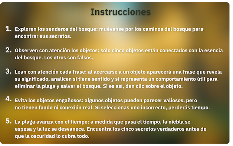 Segunda parte de instrucciones